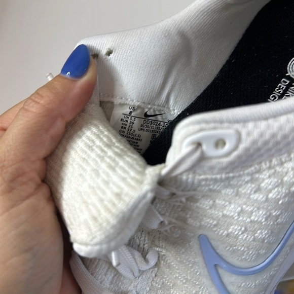 Nike Womens React Infinity Run Flyknit 3 White Violet Citron Tint Women's Size 8 - Picture 5 of 5